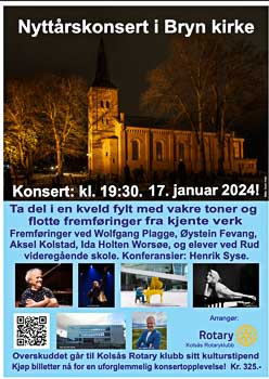 Nyttårskonsert 17. januar i Bryn kirke